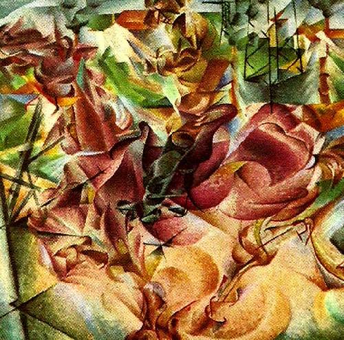 Umberto Boccioni elasticitet oil painting image